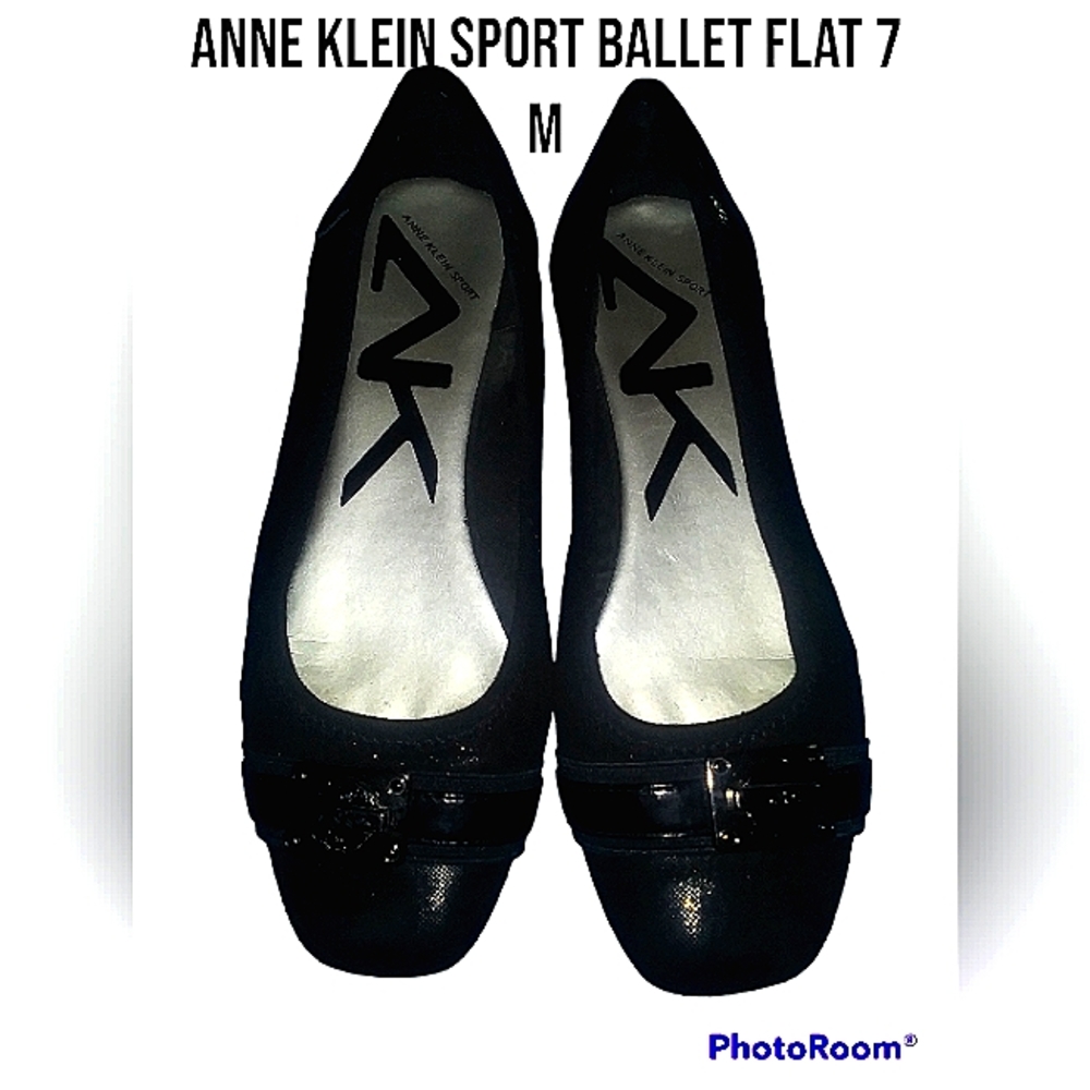 Anne Klein sport black ballet flats size 7m
